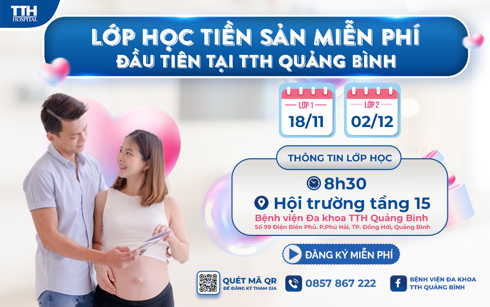 Lớp học tiền sản đầu tiên tại TTH Quảng Bình "Mang thai khỏe mạnh - chạm đích an toàn"